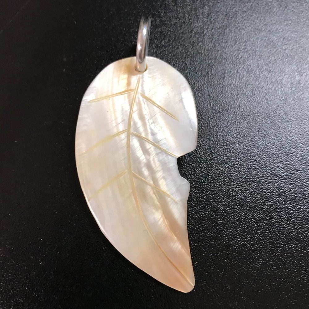 Mother of Pearl Leaf Pendant